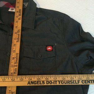 #20 Pizza Hut IQ group long Sleeve Button Shirt CHARCOAL XL women's sizing